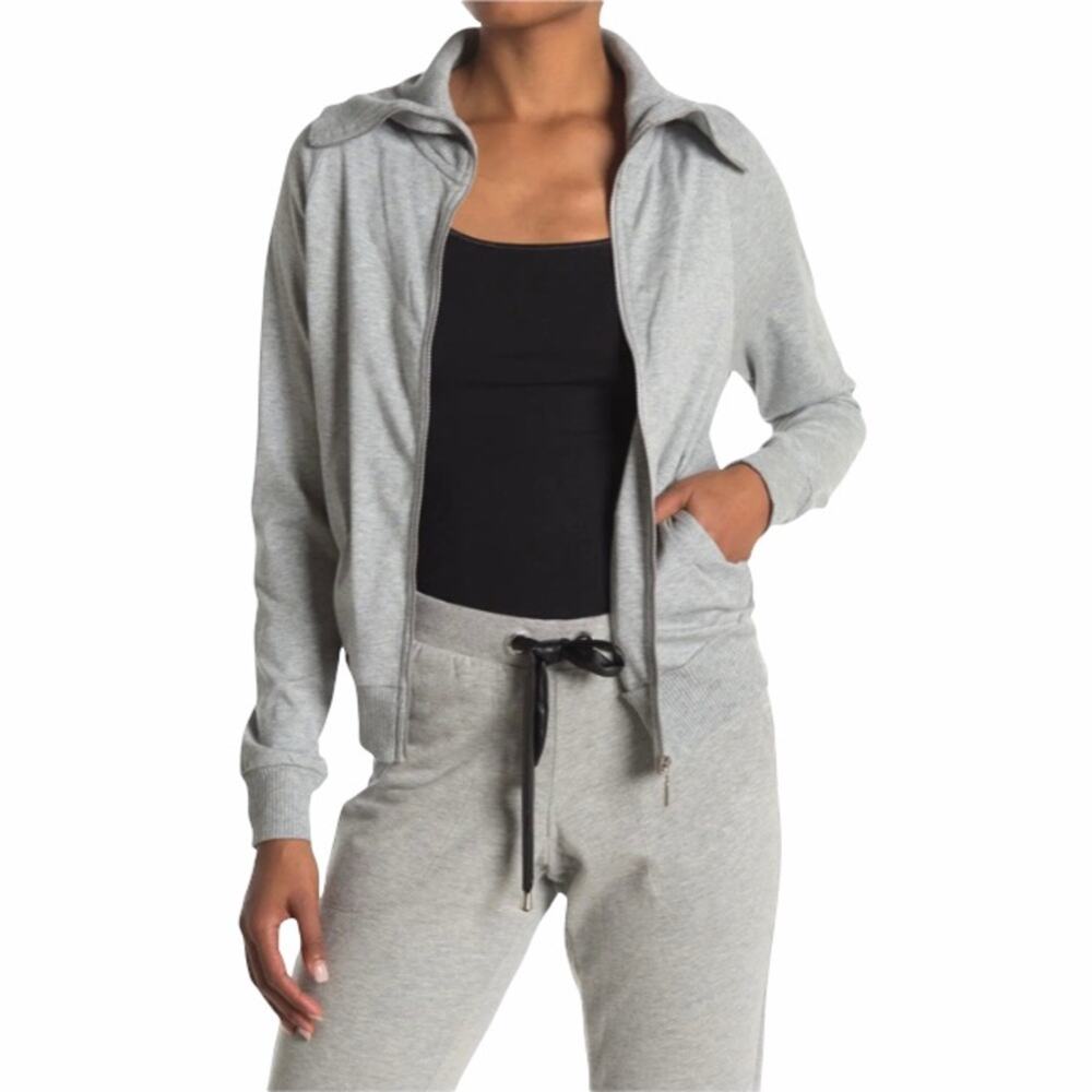 Cosabella Women's Marathon Co Pima Cotton Jacket Heather Gray Size Medium NEW